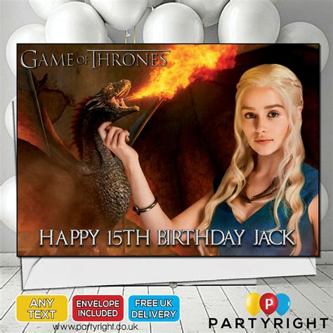 game of thrones birthday card